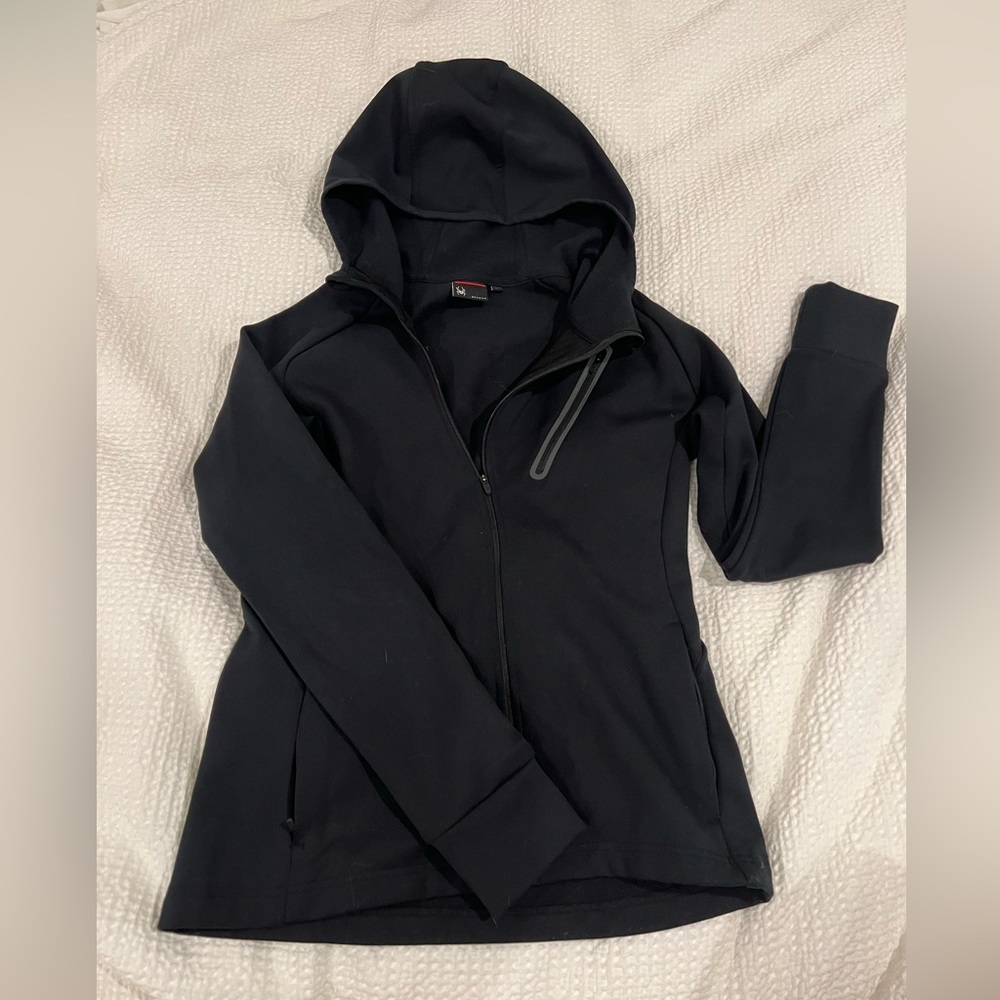 Spyder women’s ski jacket zip up black size medium